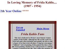 Tablet Screenshot of fridakahlofans.com